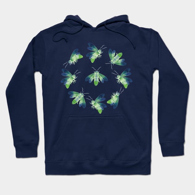 Fireflies Glowing Nights II Hoodie by SelmaCardoso